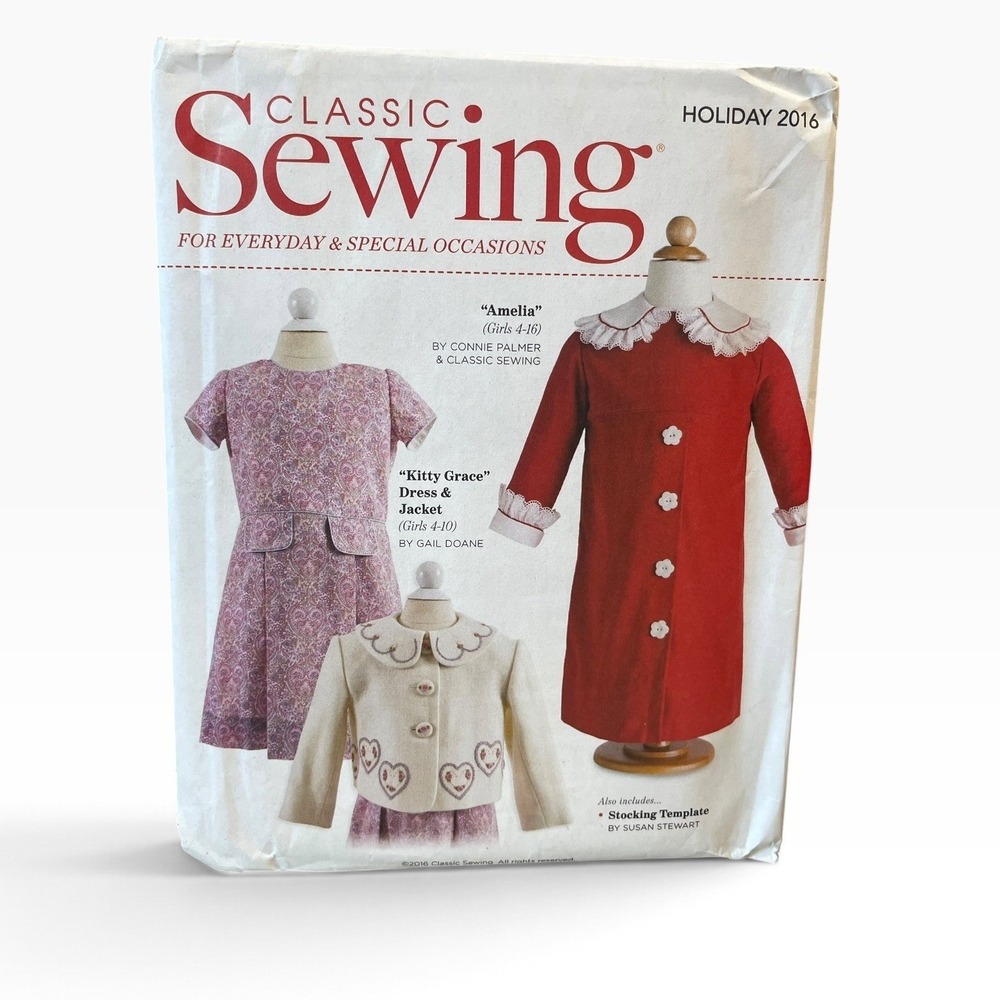 Classic Sewing Pattern Girls 4-16 Kitty Grace Amelia Holiday 2016 Heirloom